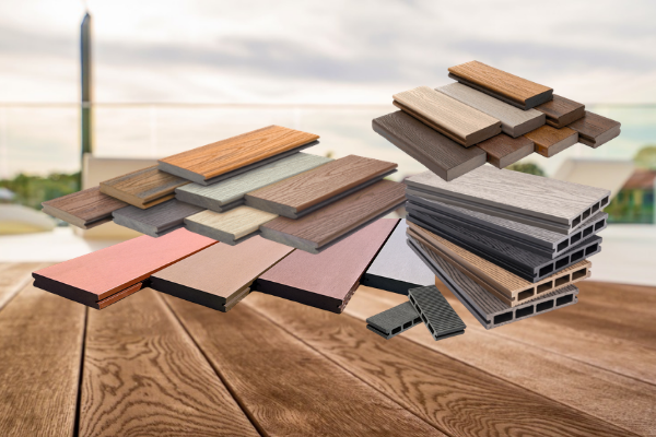Composite decking samples